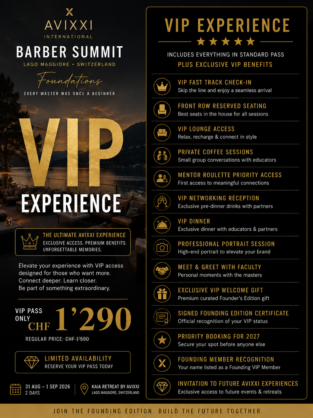 VIP Experience Int Barber Summit 31 August 2026 - 1 September 2026