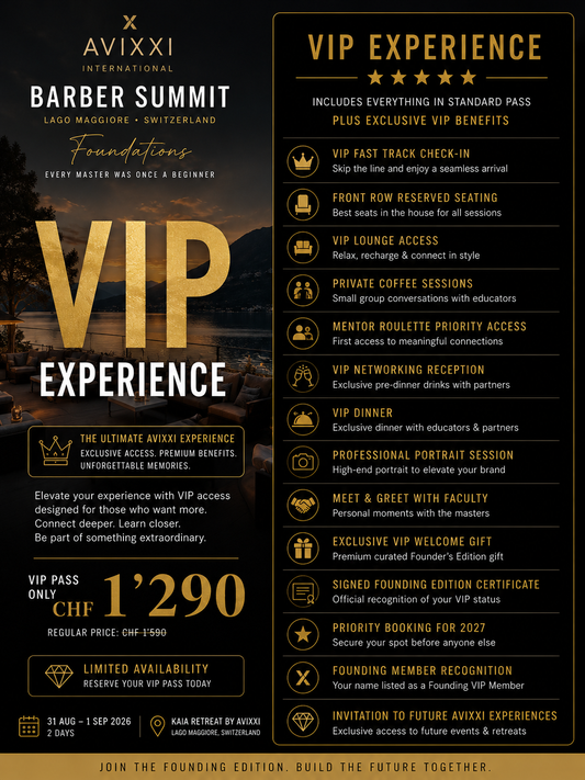 VIP Experience Int Barber Summit 31 August 2026 - 1 September 2026